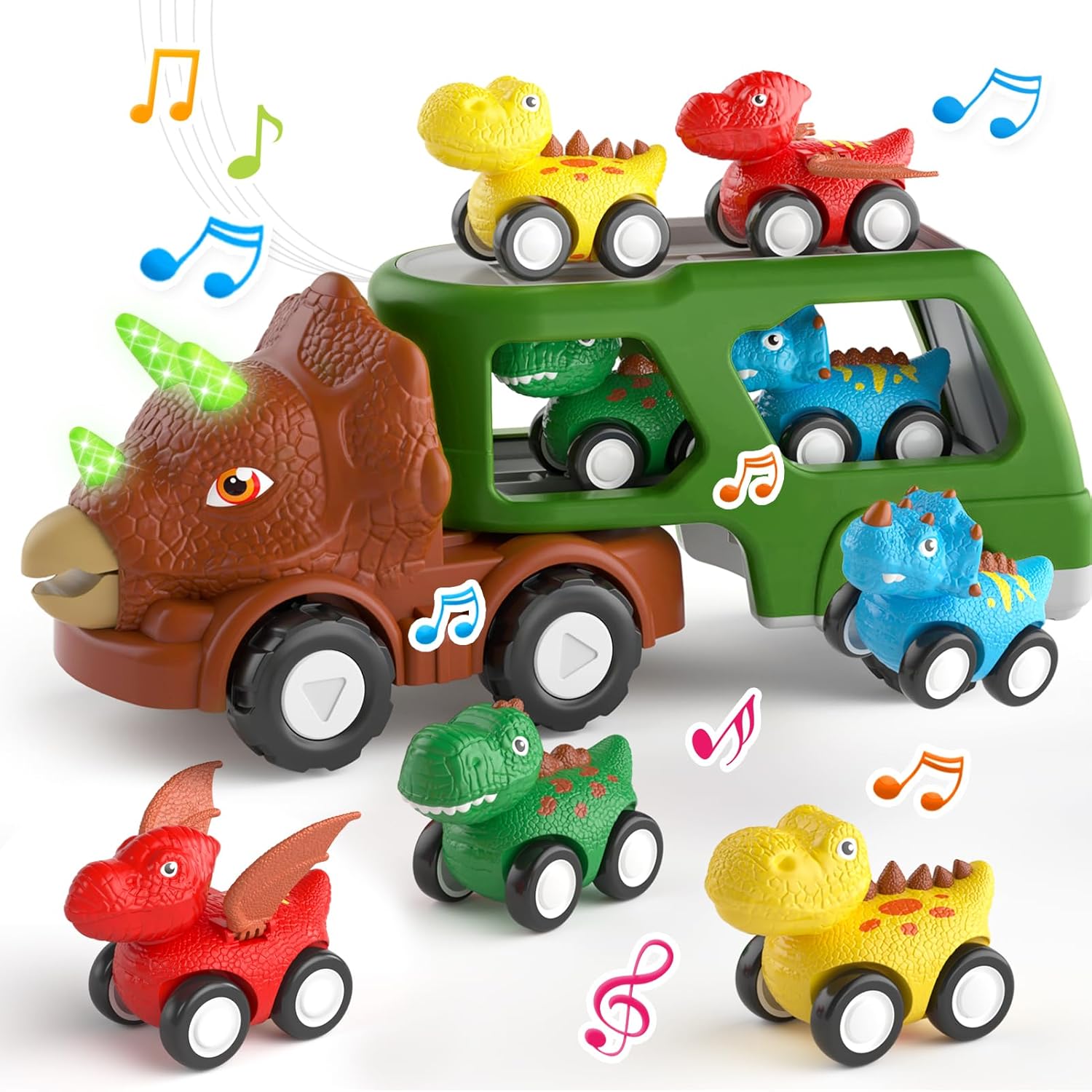 Dinosaur Truck Toys, Unique Dinosaur Car for Toddlers Ages 1-5, Innovative Toy f...