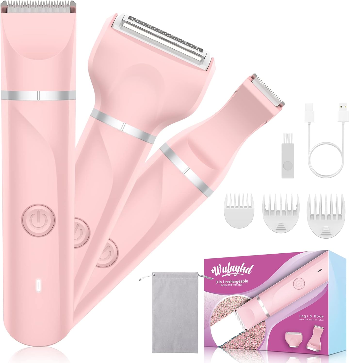 Electric Razors Shaver for Women, 3 in 1 Bikini Trimmer for Women, IPX7 Waterpro...