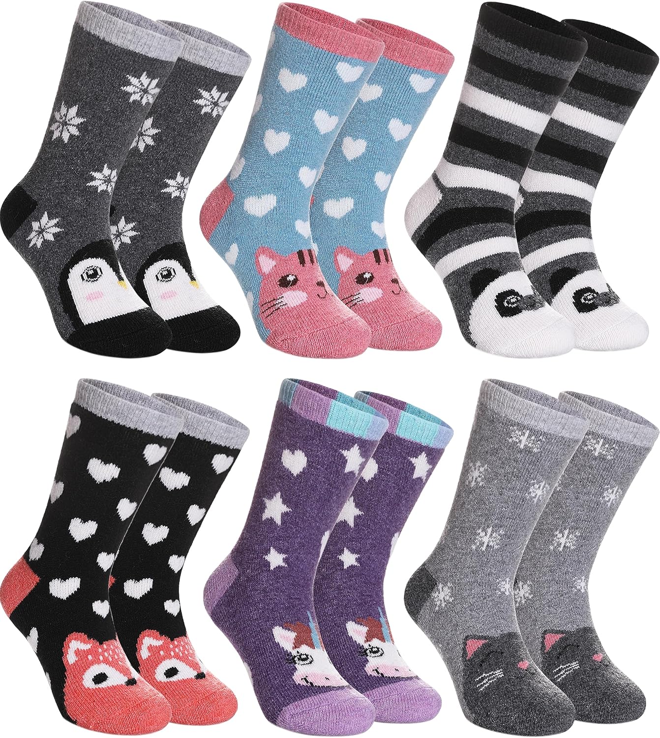SDBING Kids Merino Wool Hiking Socks Toddlers Wool Socks Boys Girls Warm Boot Co...
