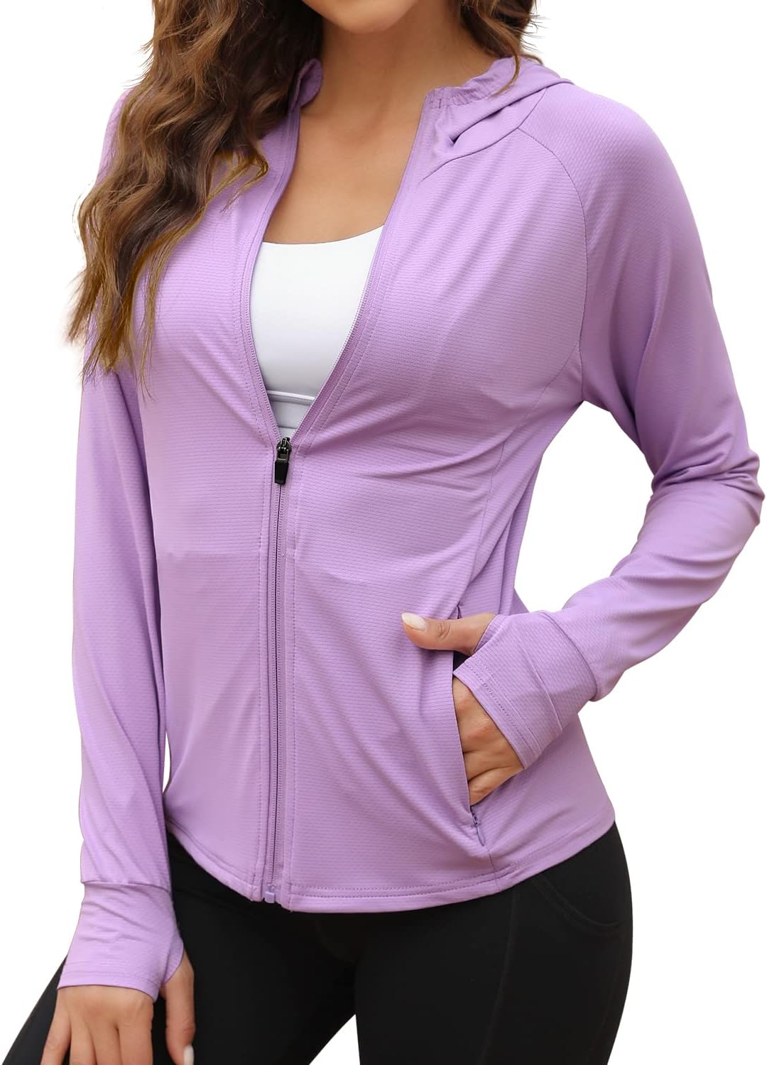 We1Fit Women's Sun Protection Jacket, Special UPF 50 Athletic Hoodie for Hiking...