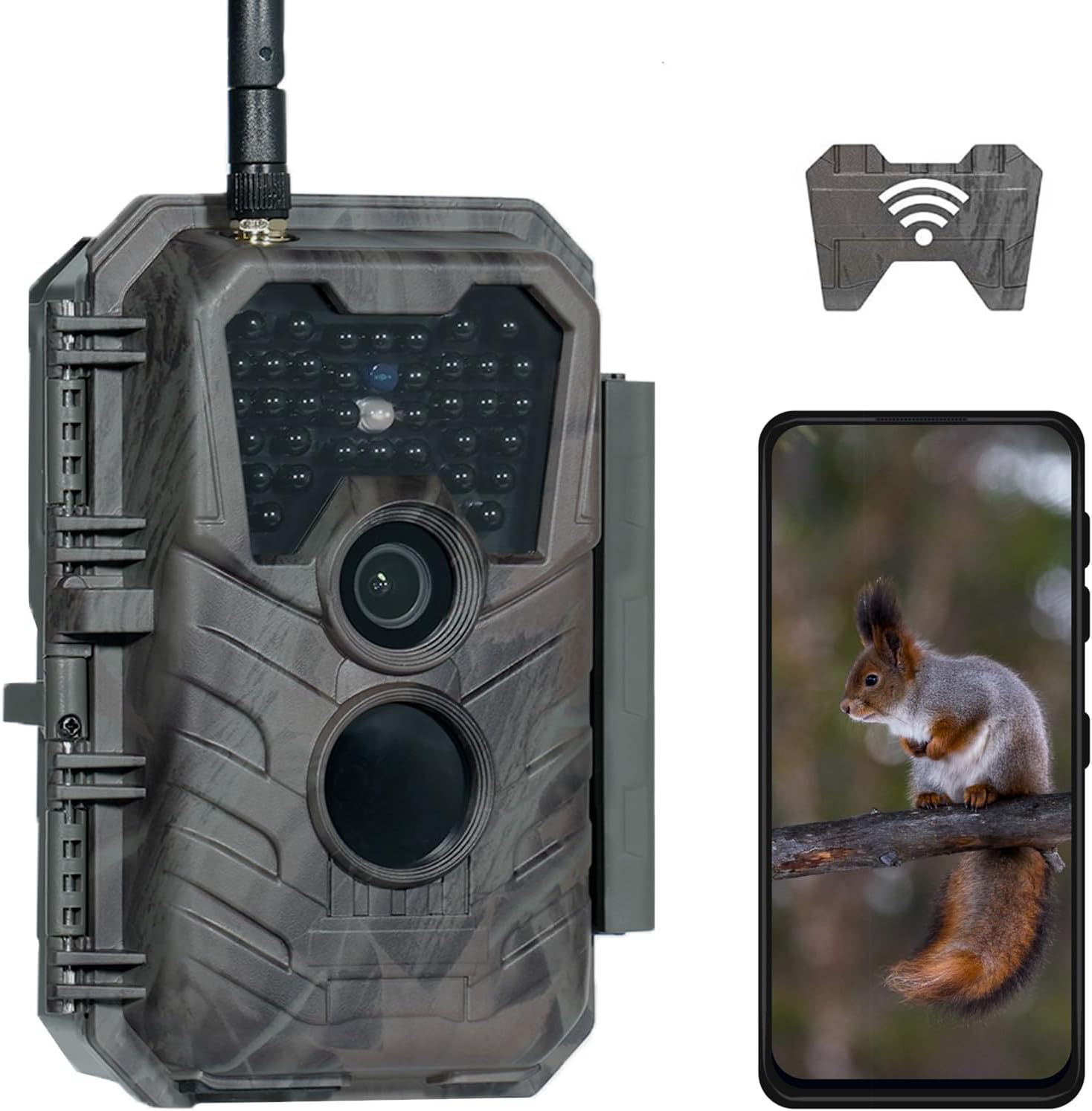 Trail Camera P90 Pro, WiFi Bluetooth, Super-Low-Light Sensitivity, 120° View Ang...