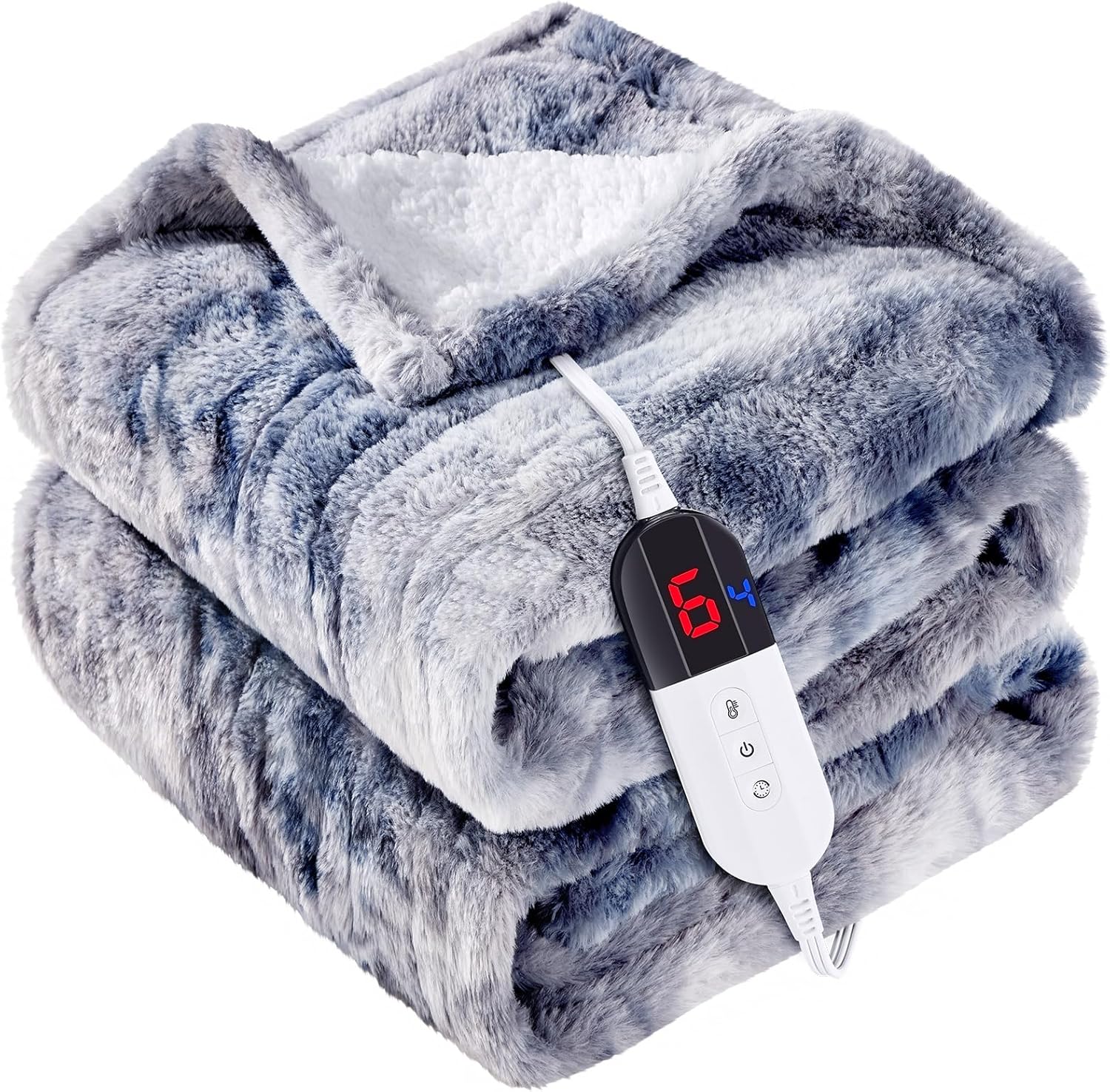 Electric Heated Blanket Throw, Super Soft Flannel Heating Blanket with 8 Hours A...