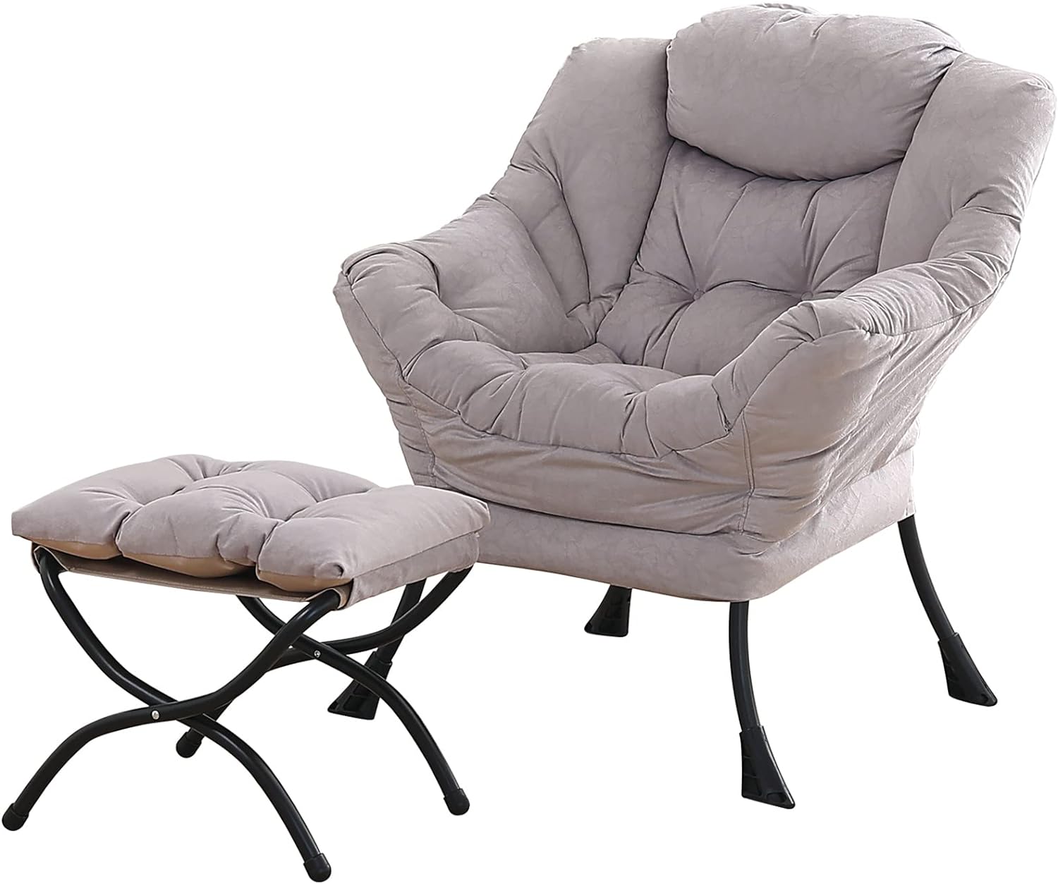 Tiita Lazy Chair with Ottoman, Modern Large Accent Lounge Chair, Leisure Sofa Ar...