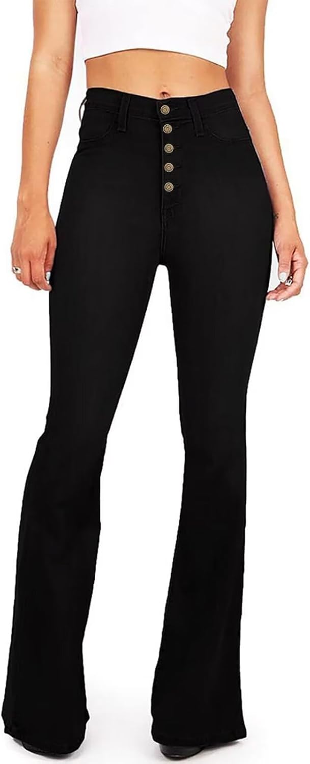 KDF Flare Jeans for Women Women's Bootcut Bell Bottom Jeans High Waisted Stretch...