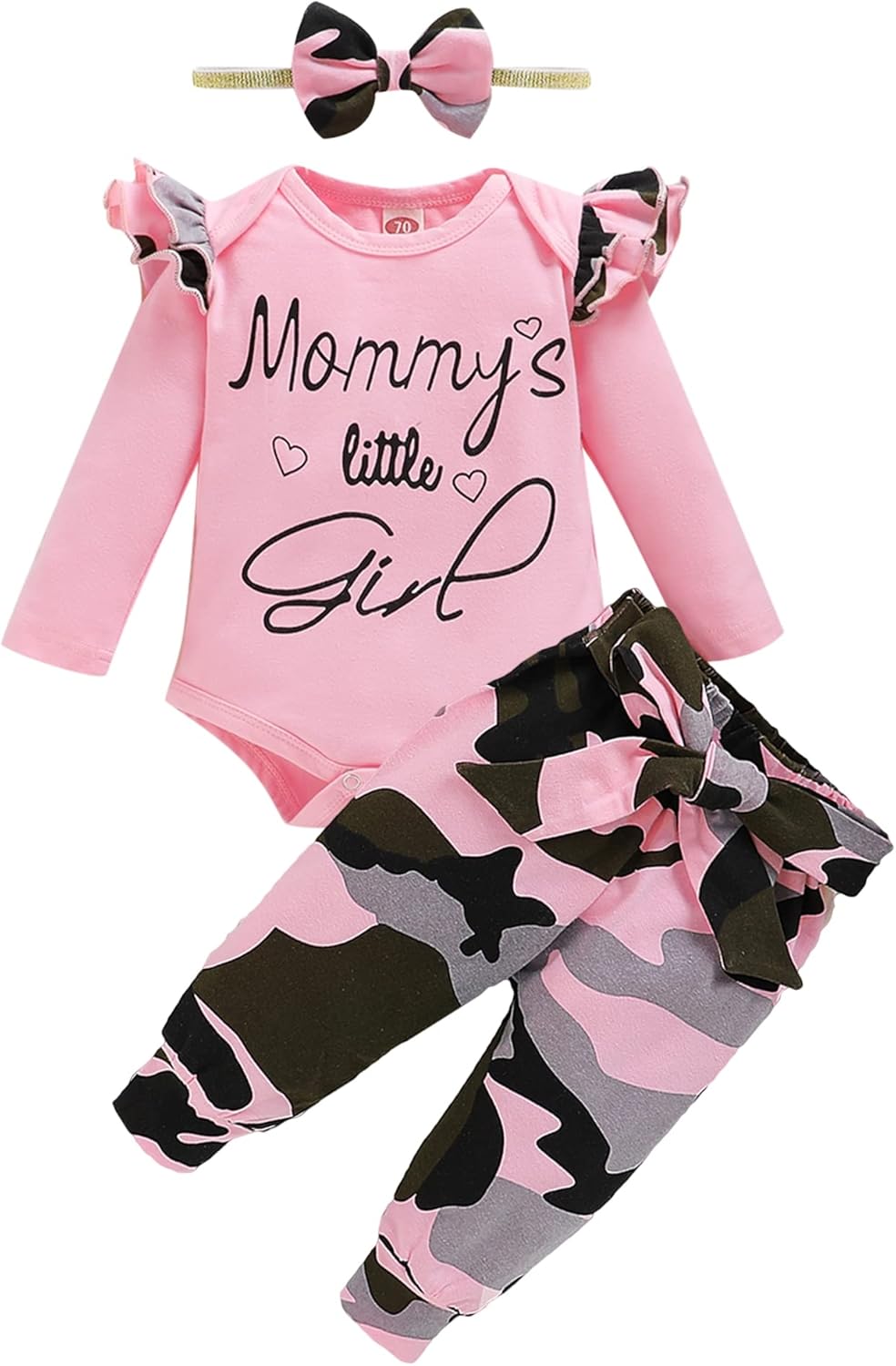 Infant Baby Girl Clothes Newborn Girl Outfit Long Sleeve Romper Pants Set Cute B...