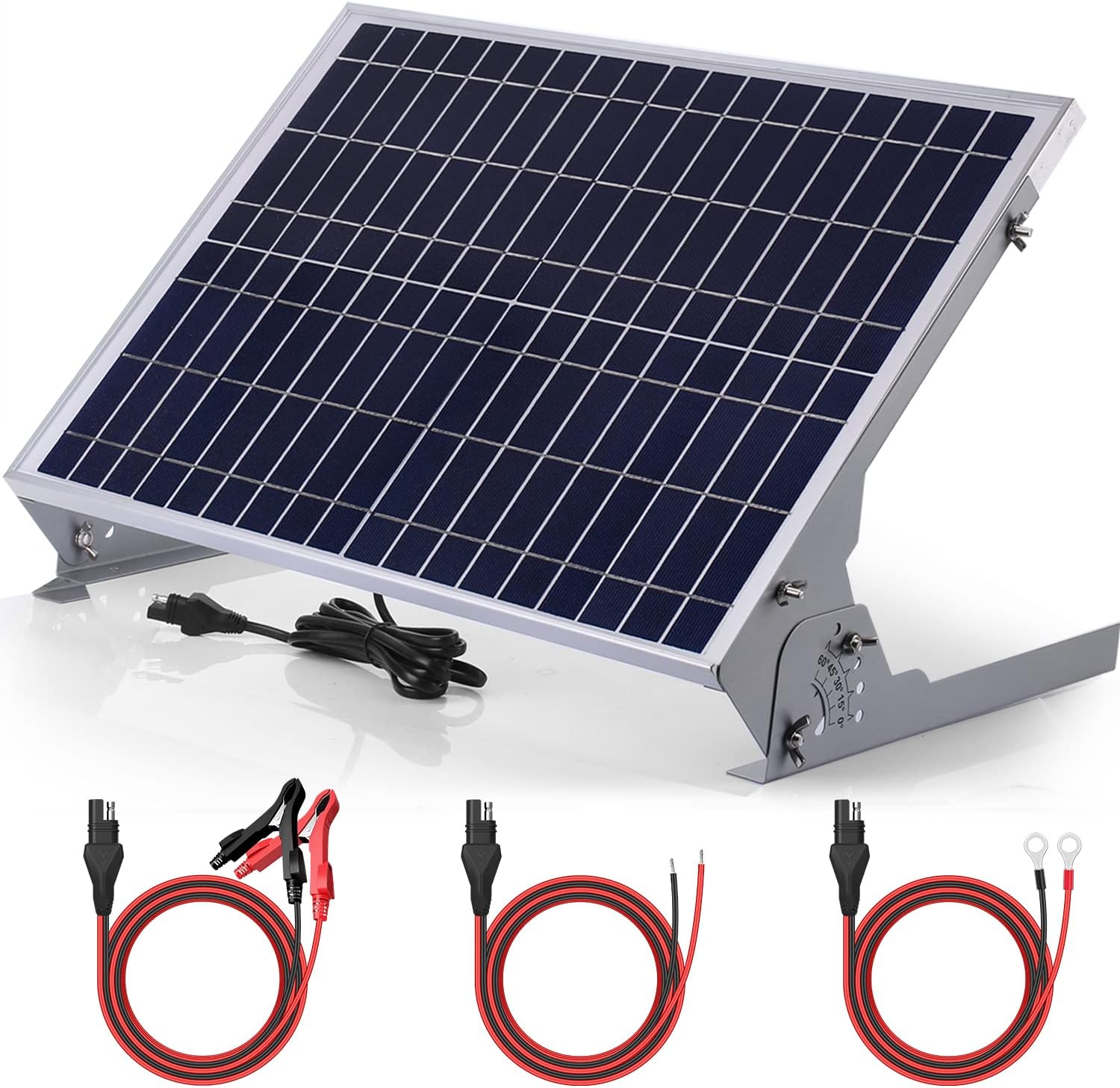 SUNER POWER 30W 12V Solar Battery Charger Maintainer, Built-in Smart MPPT Charge...