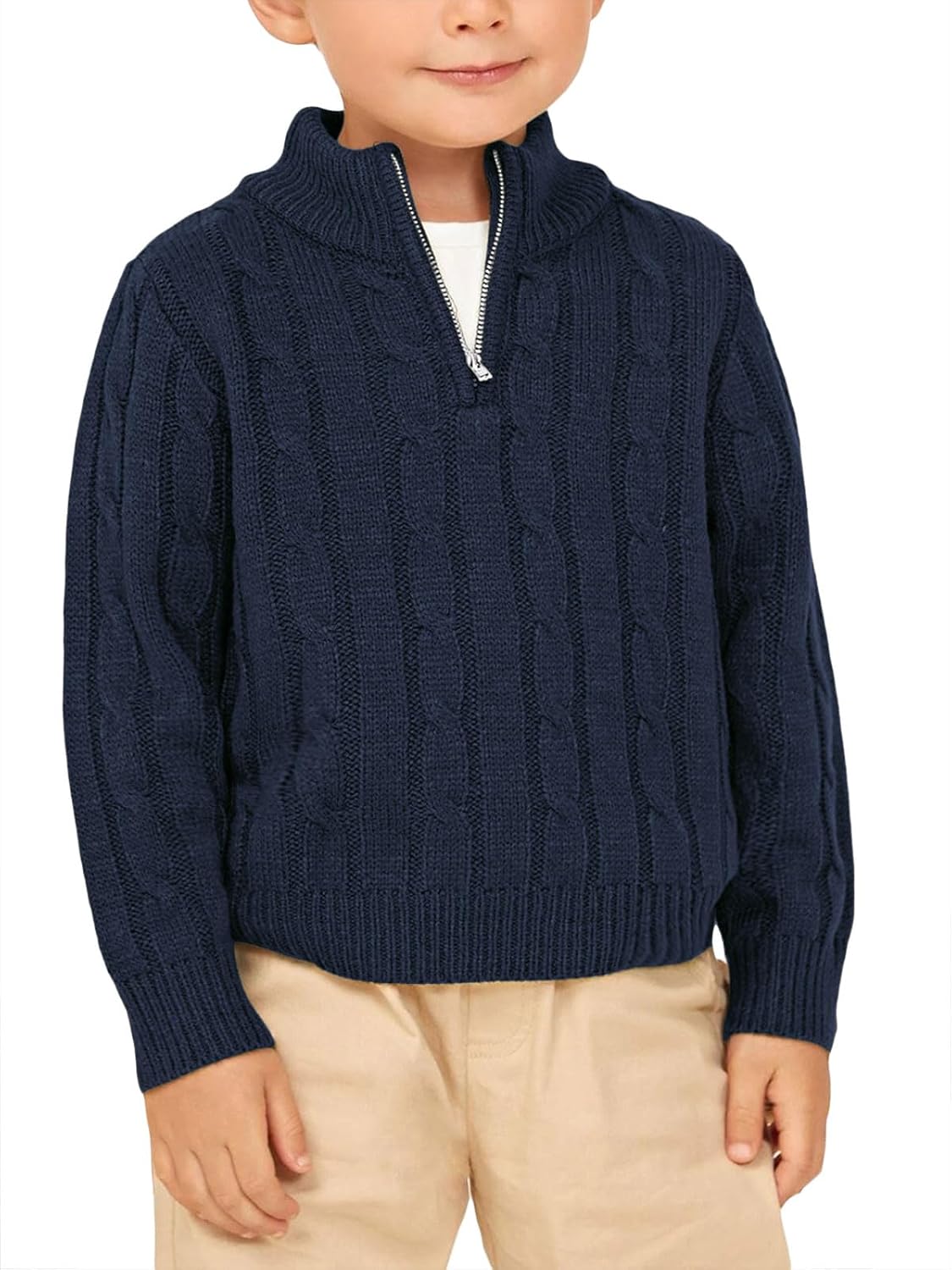 Zhaovi's Toddler Sweater, Special Kids' 1/4 Zip Knit Sweater Outfit, Innovative...
