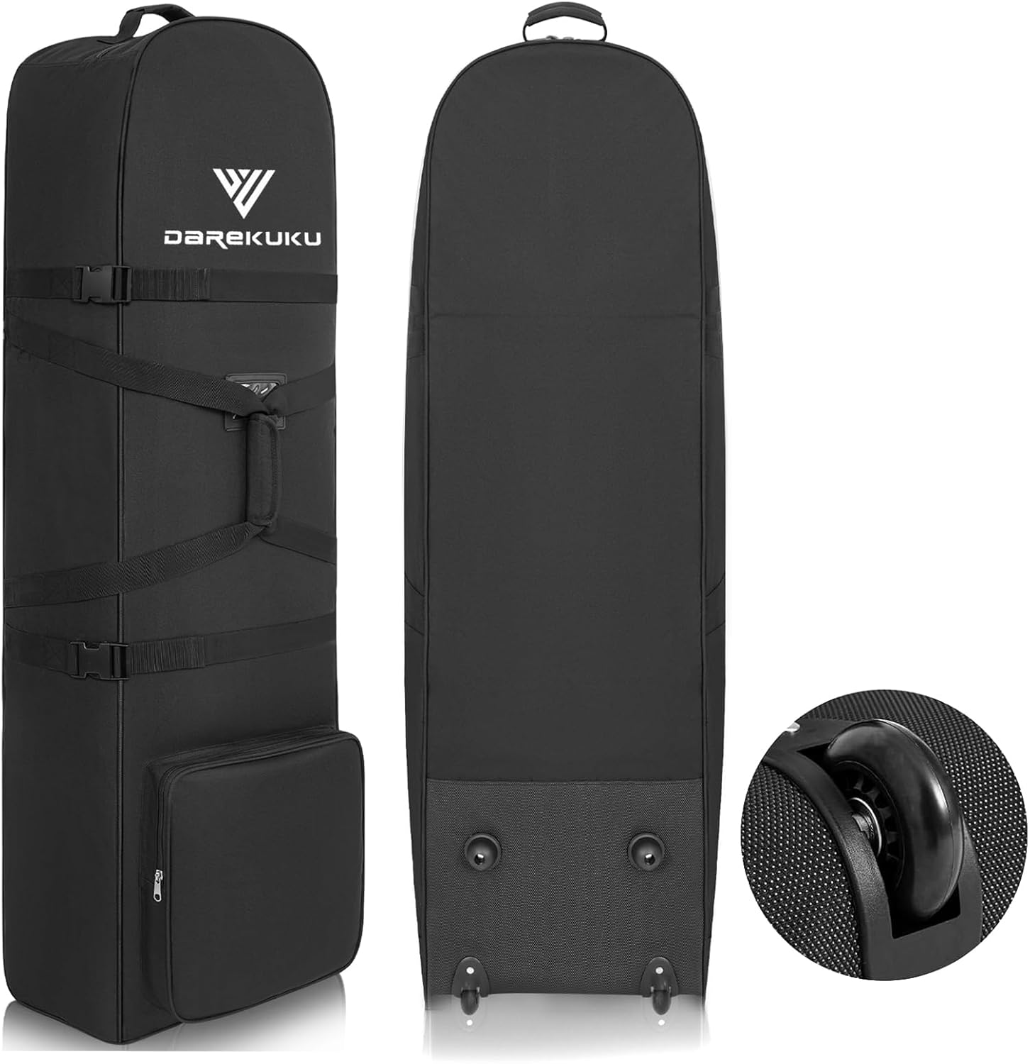 Padded Golf Travel Bags with Wheels, Soft Sided Foldable Golf Club Travel Covers...