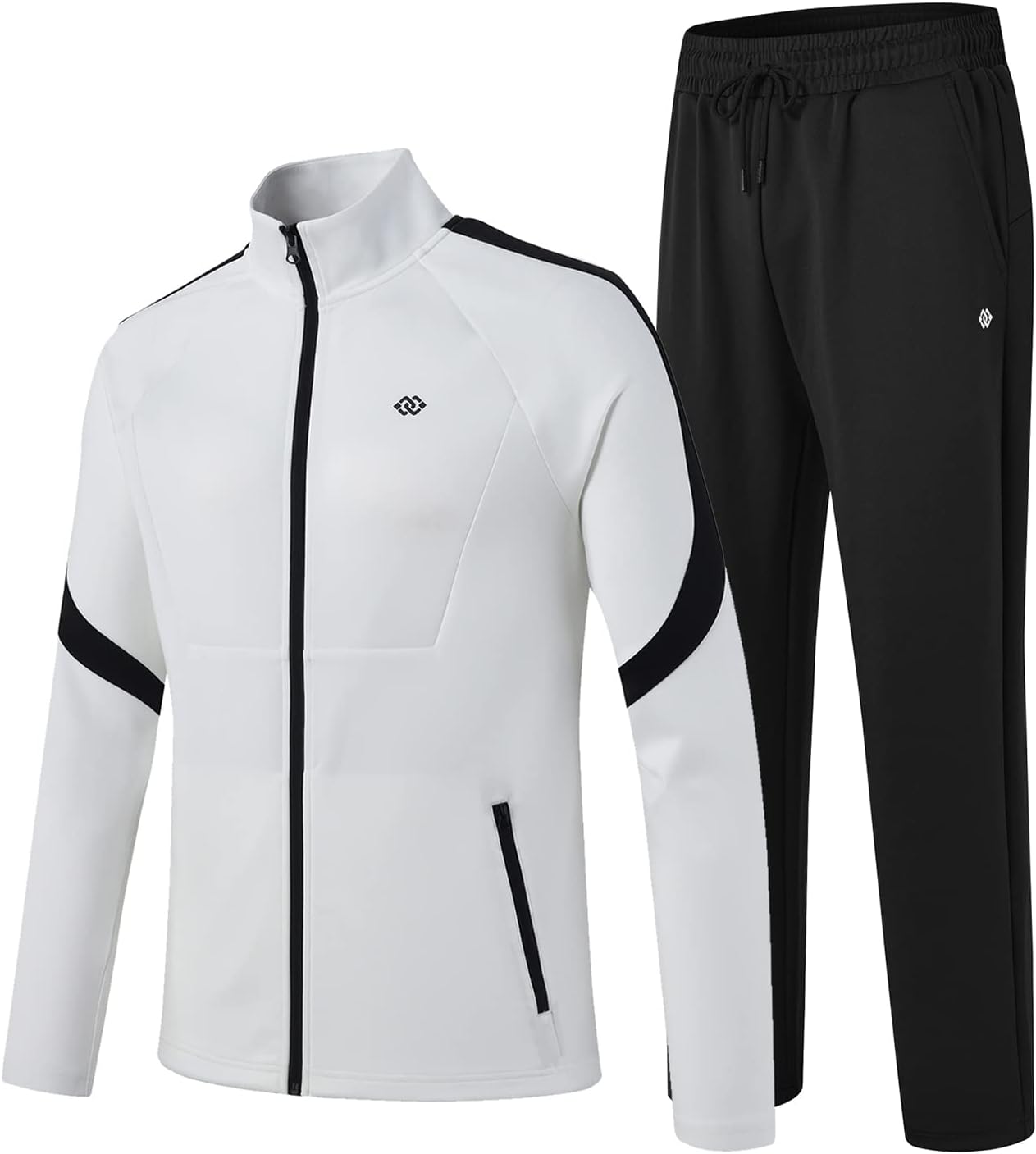 MoFiz Men's Tracksuits Set Long Sleeve Causal Full Zip Running Sports Sweatsuit...