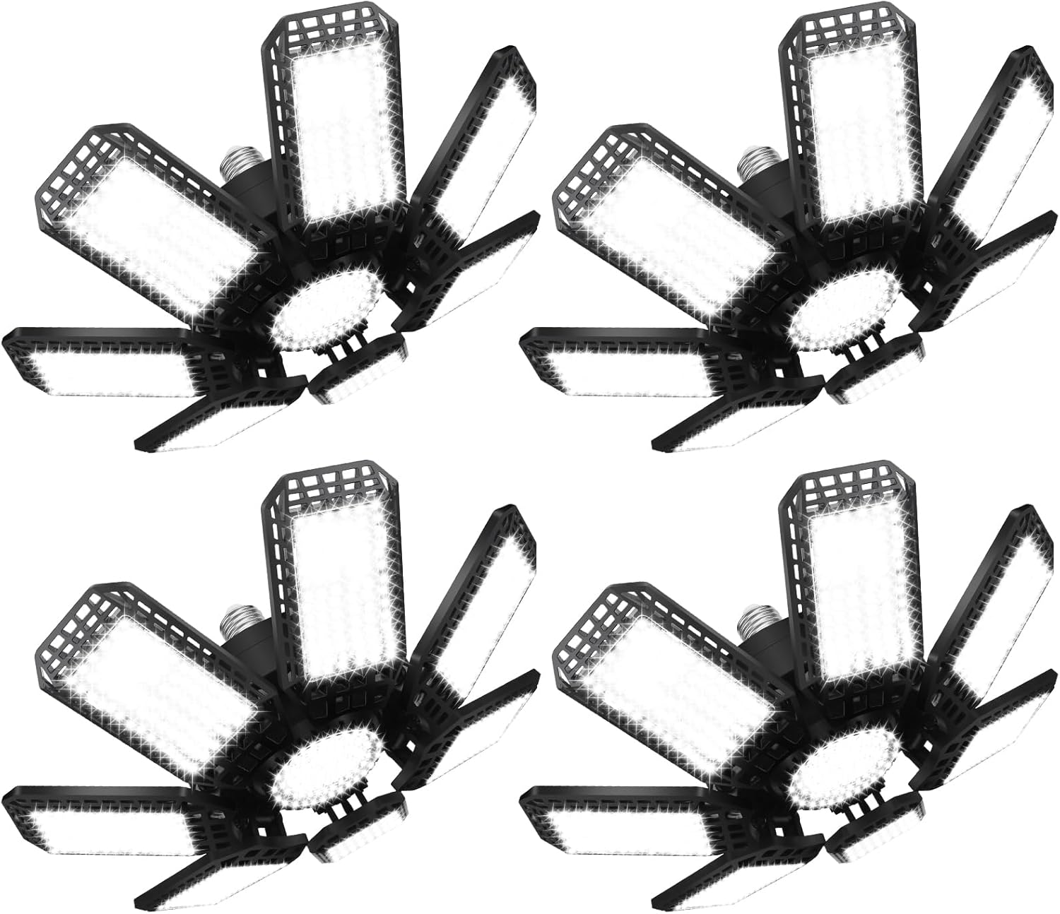 4 Pack LED Garage Light, 240W 24000LM 6500K LED Shop Lights, Garage Lights Ceili...