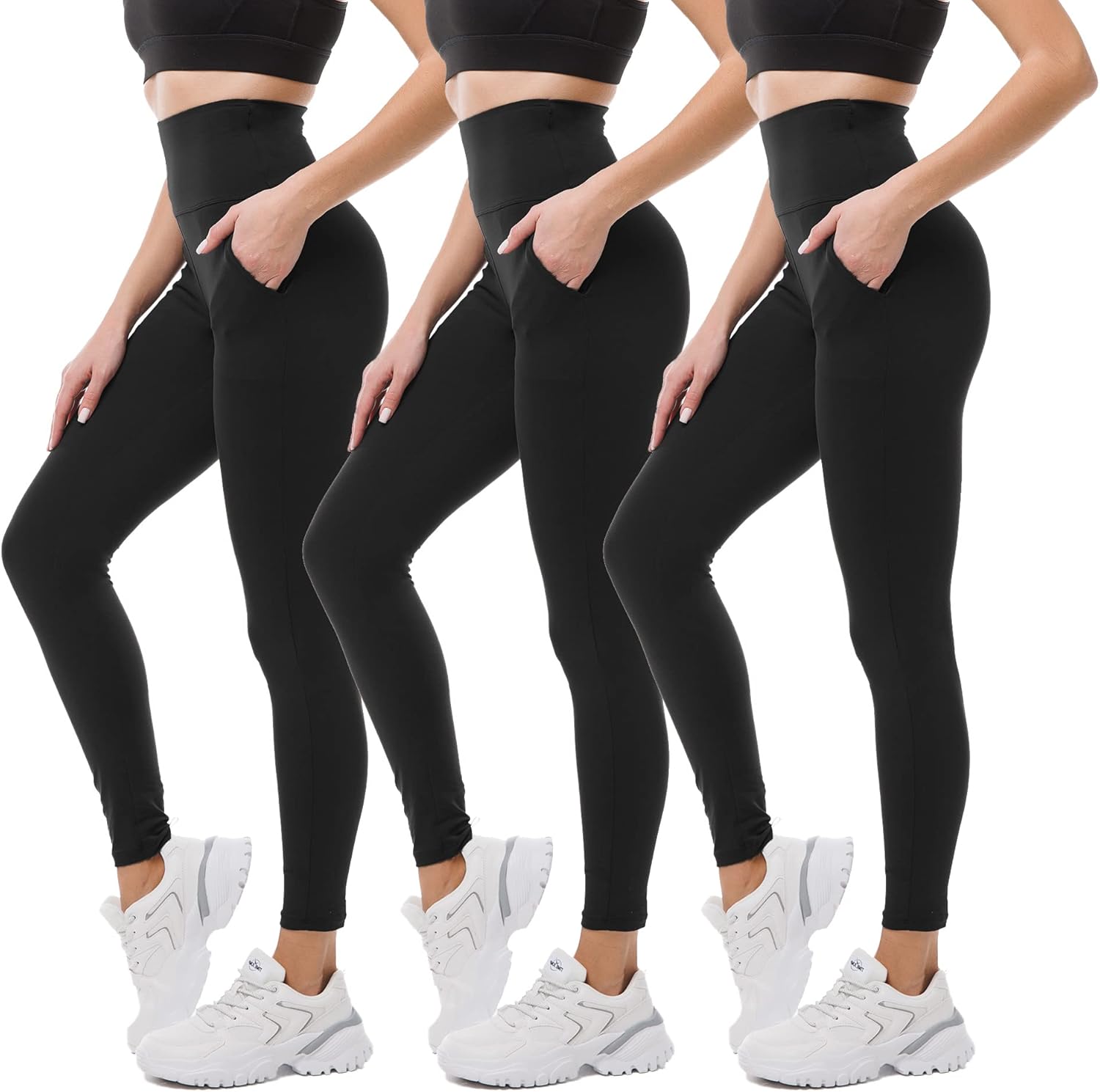SINOPHANT High Waisted Leggings, Special Women's Pants with Pockets, Buttery Sof...
