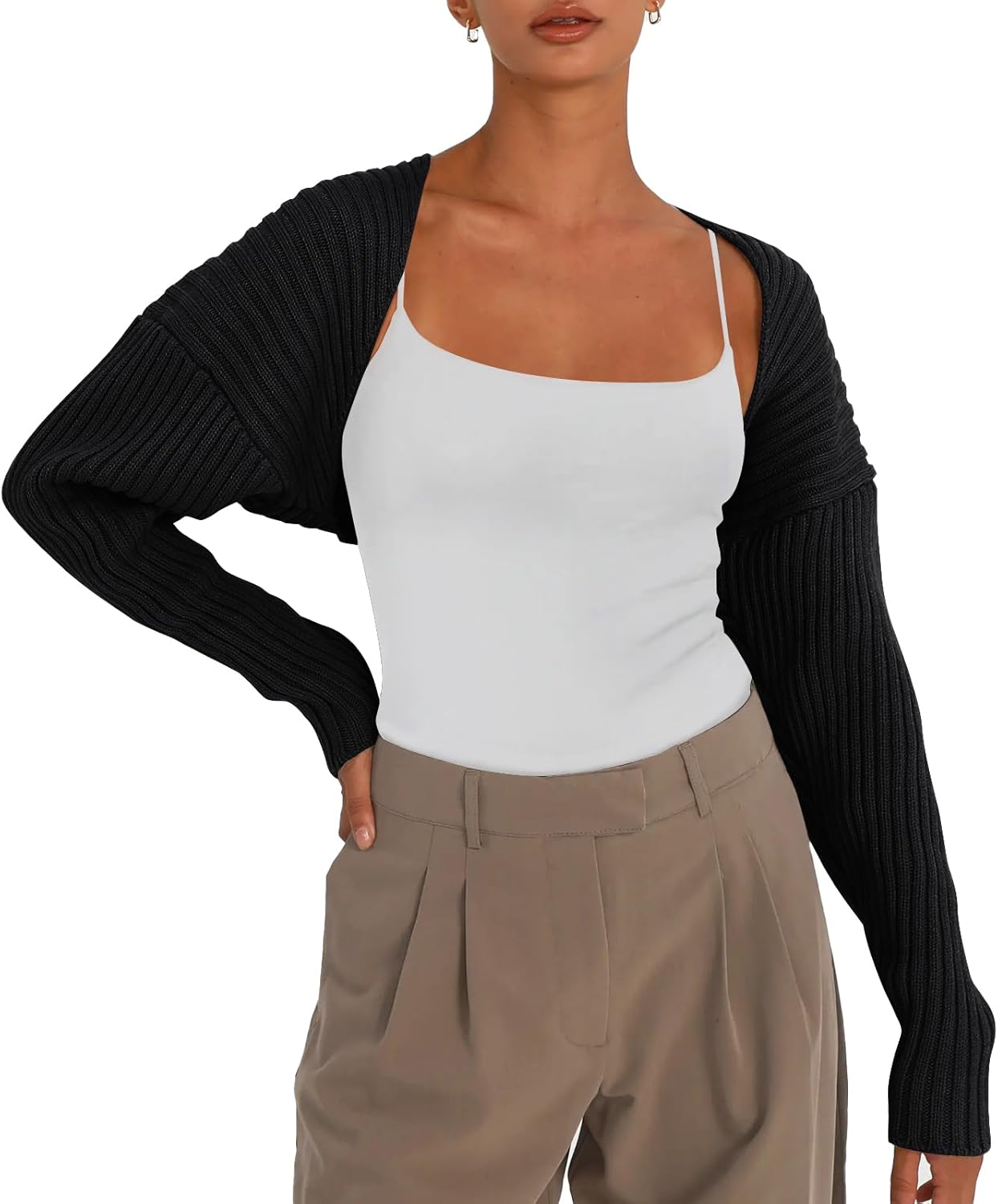 LILLUSORY Womens Crop Cardigans Sweater Bolero Shrug Y2K Cute Tops Fall Fashion...