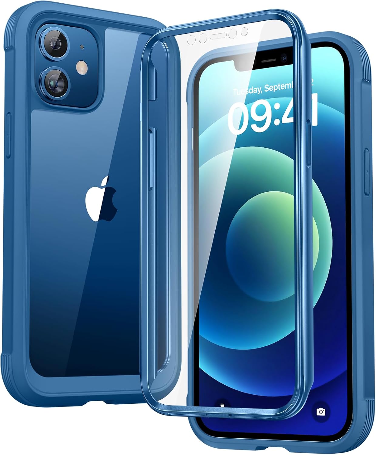 Diaclara Case for iPhone 12 Mini, Special Full Body Rugged iPhone Case with Buil...