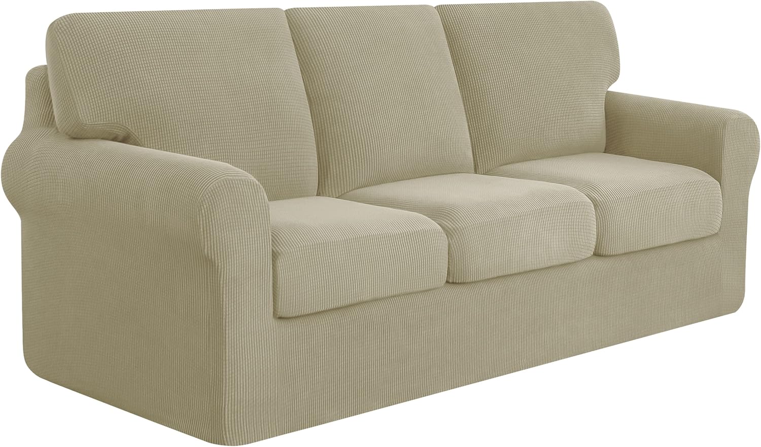 SUBRTEX 7 Pieces Stretch Sofa Slipcover Sets Couch Cover Sets Backrest Cushion C...