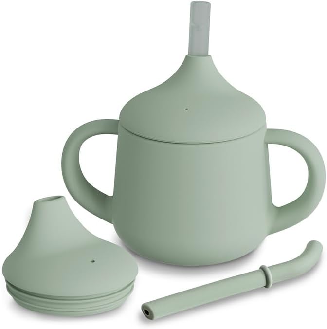 Moonkie Silicone Baby Sippy Cups for Infants Toddlers and Kid | 3 Stages Trainin...