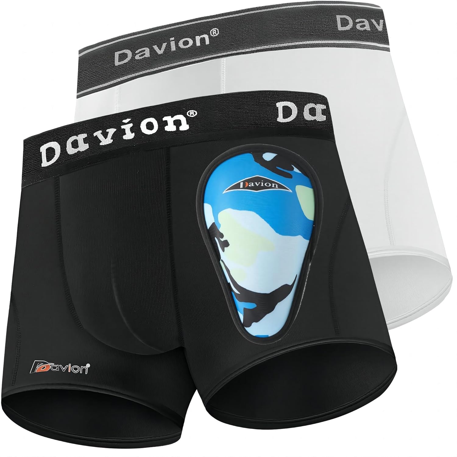 Davion 2-Pack Boys Underwear with 1 Soft Protective Athletic Cup Youth Briefs fo...