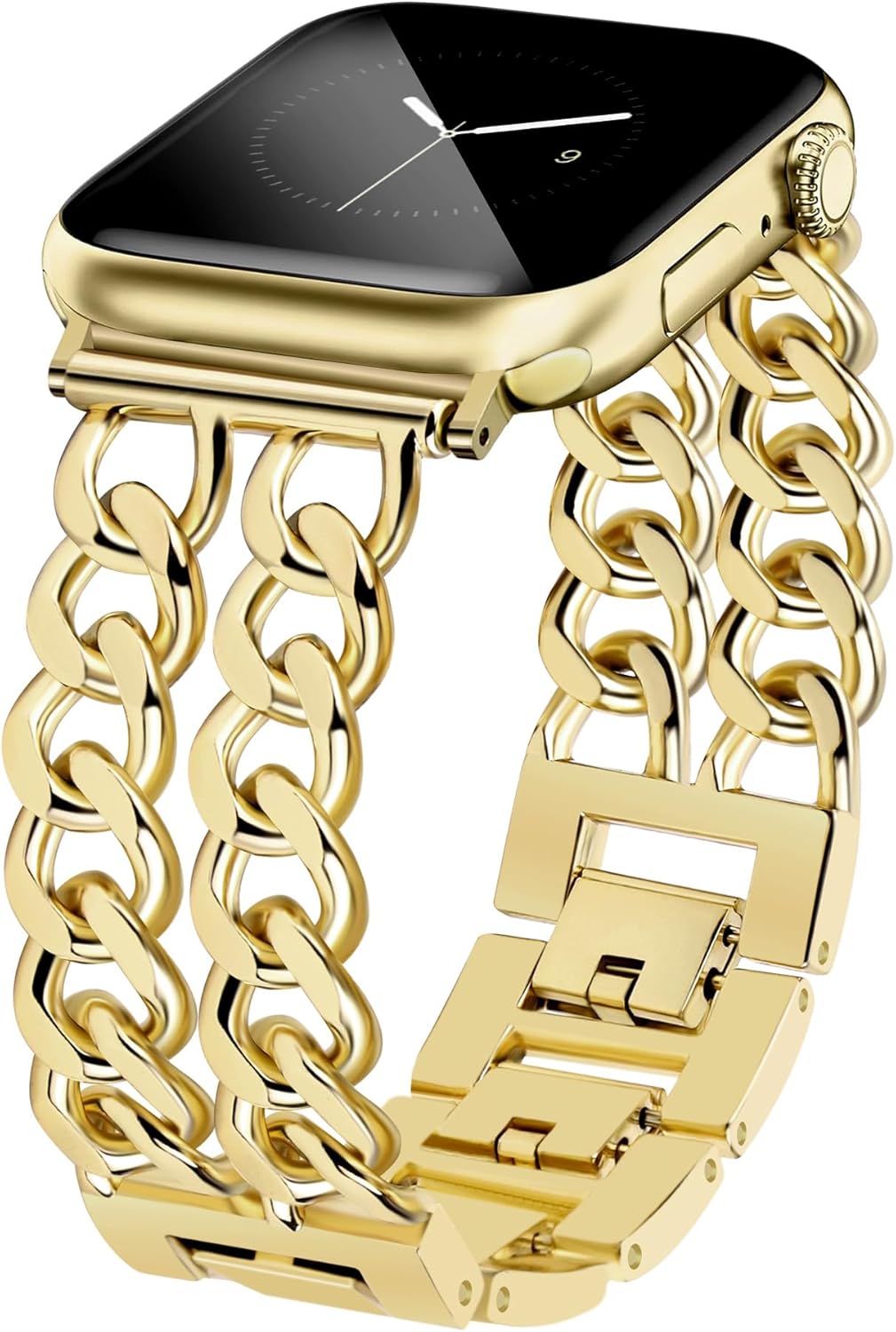 JR.DM Gold Watch Bands, Special Adjustable Band Compatible with Apple Watch 38mm...