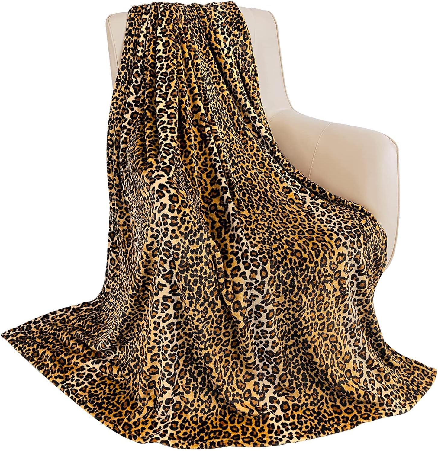 MACEVIA Flannel Fleece Throw Blanket, Special Leopard Print Blanket for Adult, I...