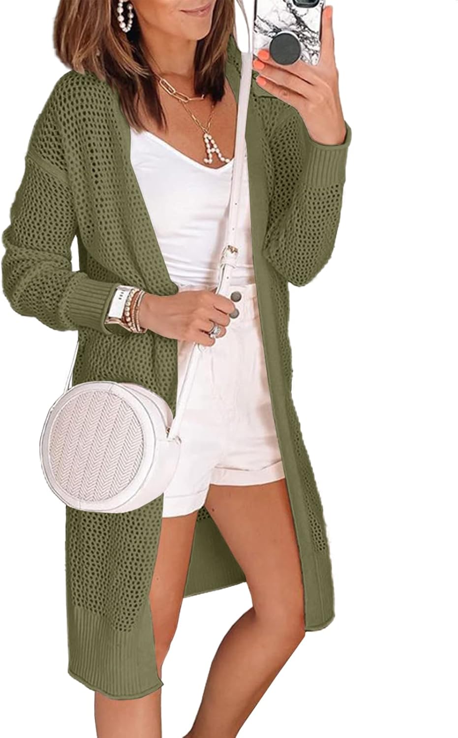 Misassy Womens Open Front Knit Sheer Cardigans, Special Summer Boho Lightweight...