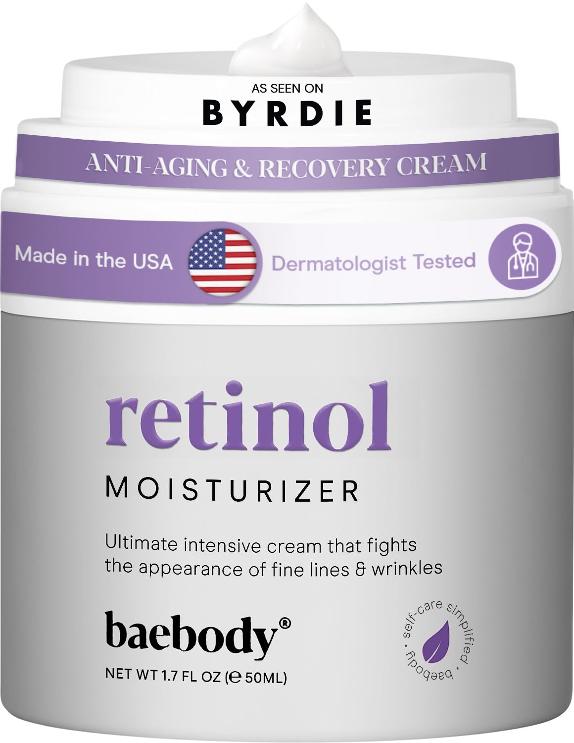 Baebody Made in USA Retinol Face Moisturizer for Women and Men - Anti Aging Face...