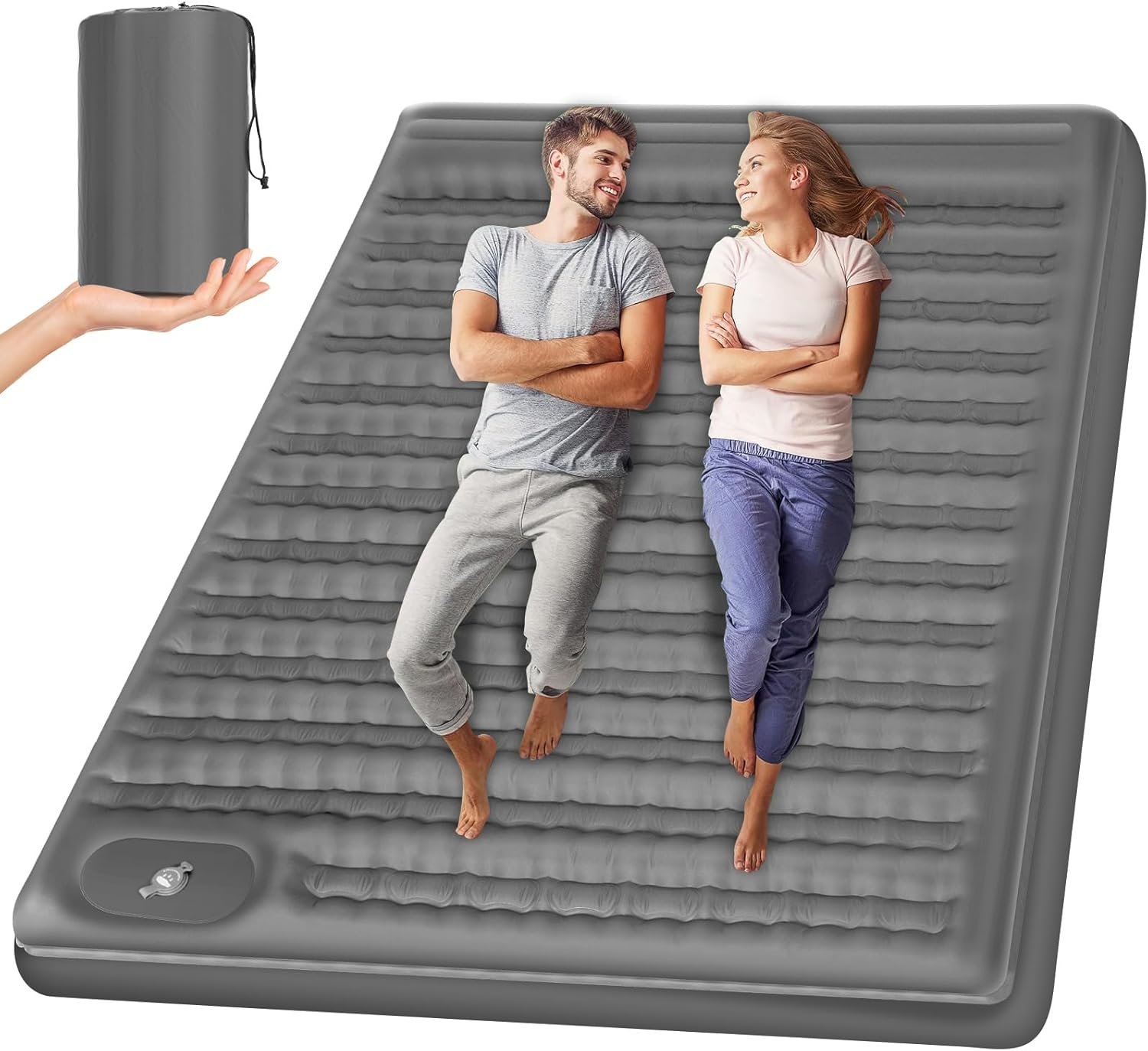 WANNTS Sleeping Pad, Ultralight Inflatable Sleeping Pad for Camping, Built-in Pu...