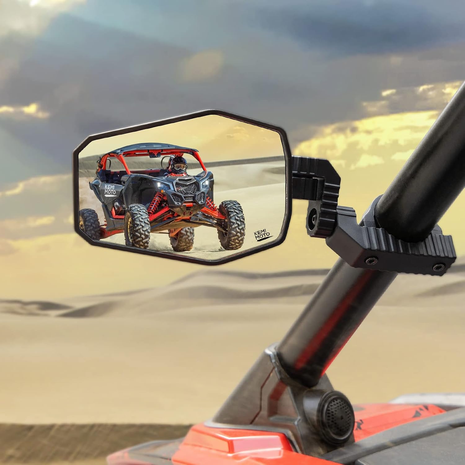 KEMIMOTO UTV Side Mirrors, UTV Mirrors for 1.65-2 inch Roll bar Compatible with...