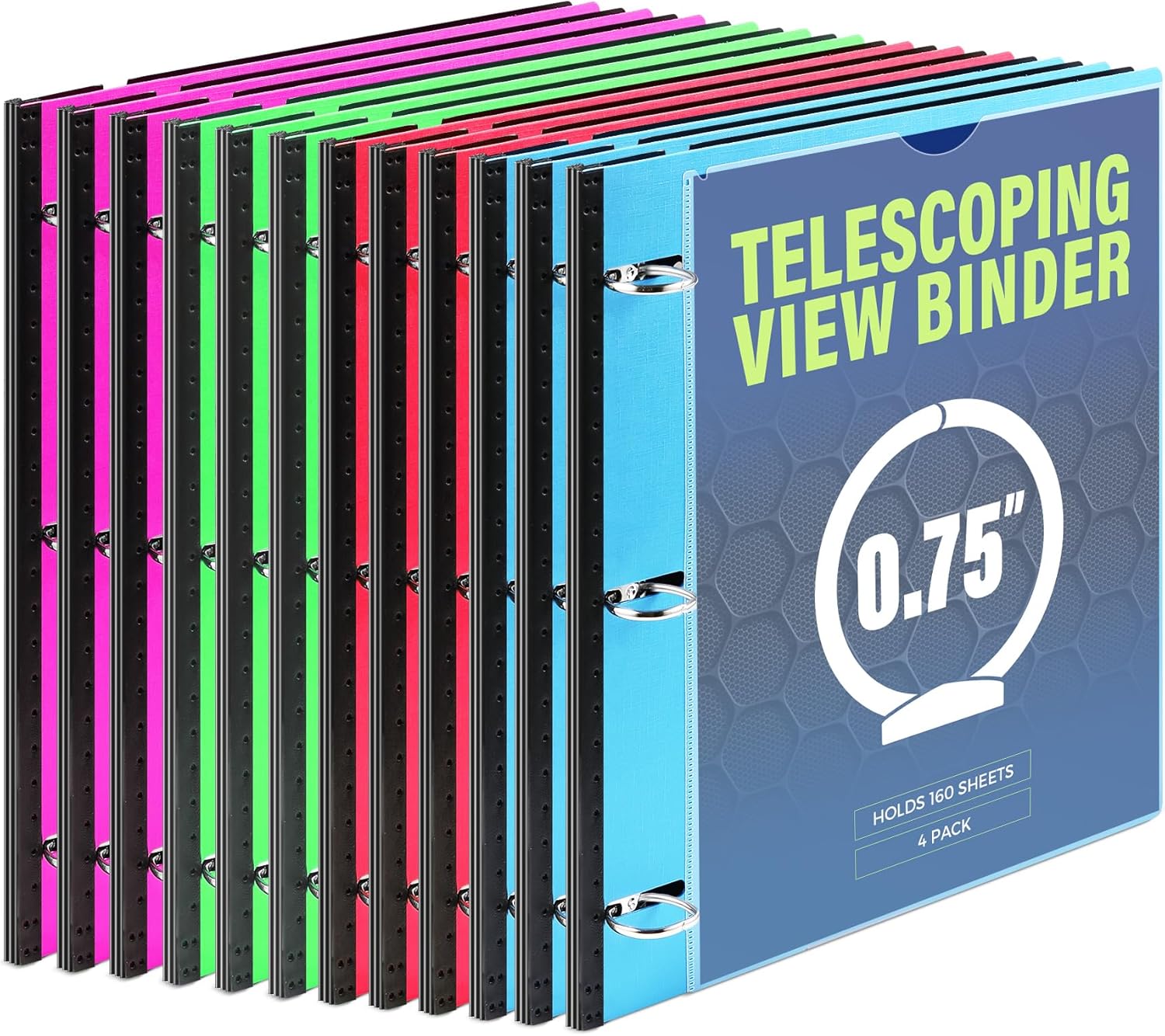 WOT I Telescoping 3 Ring Binder, Flexible Binder With Expandable Spine, High-Qua...