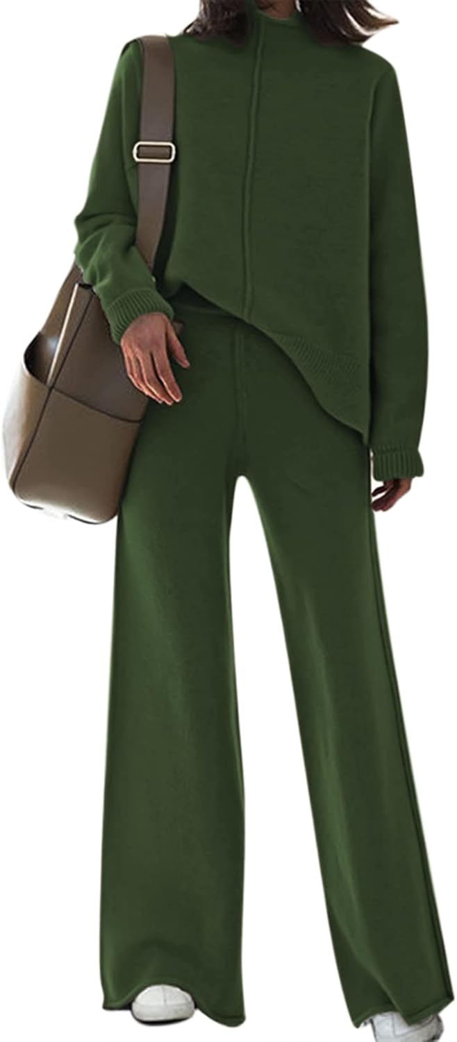 **Best Viottiset Women's 2 Piece Outfits, Special Sweater Set with Wide Leg Pant...