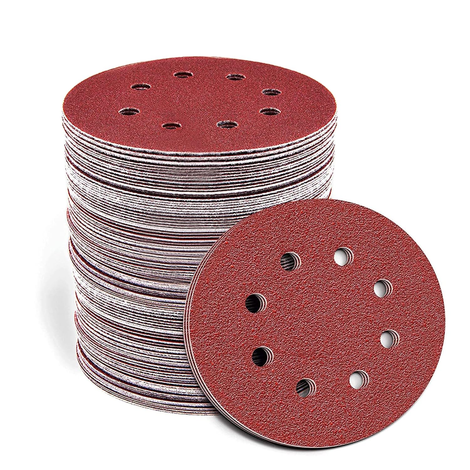 100PCS 125mm Sanding Discs Round 8 Hole Sanding Discs Pads 40/60/80/100/150/180/...