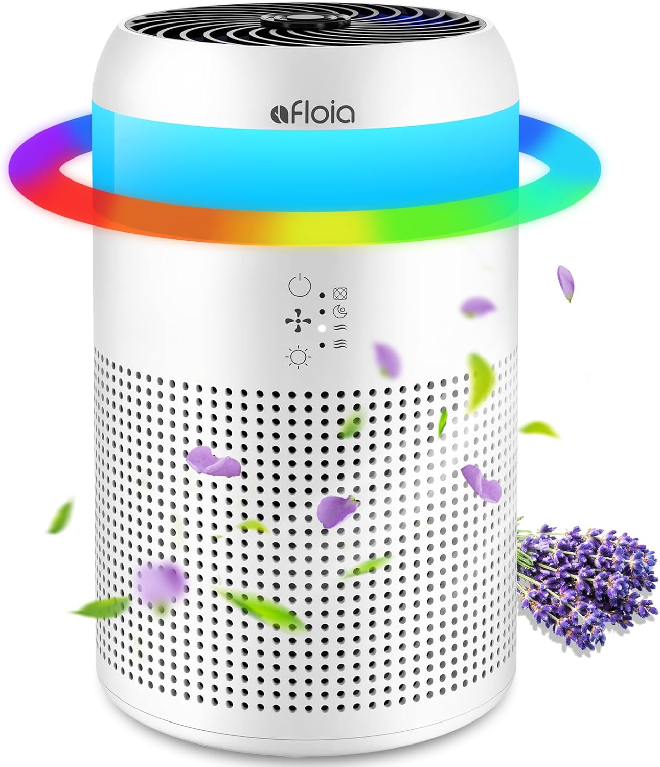 Afloia Air Purifiers for Bedroom with 7 Colors Light & Fragrance Sponge for Home...