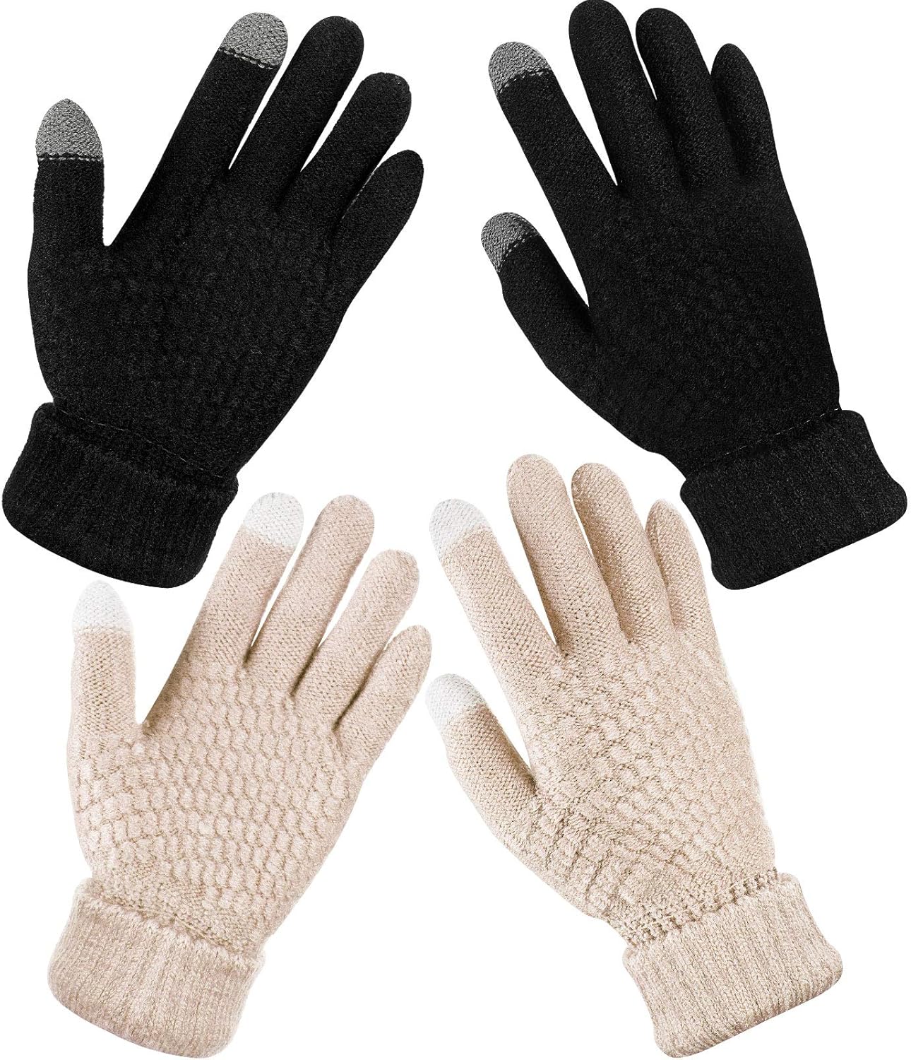 Women's Winter Touchscreen Gloves, Special Warm Fleece Lined Knit Gloves, Innova...