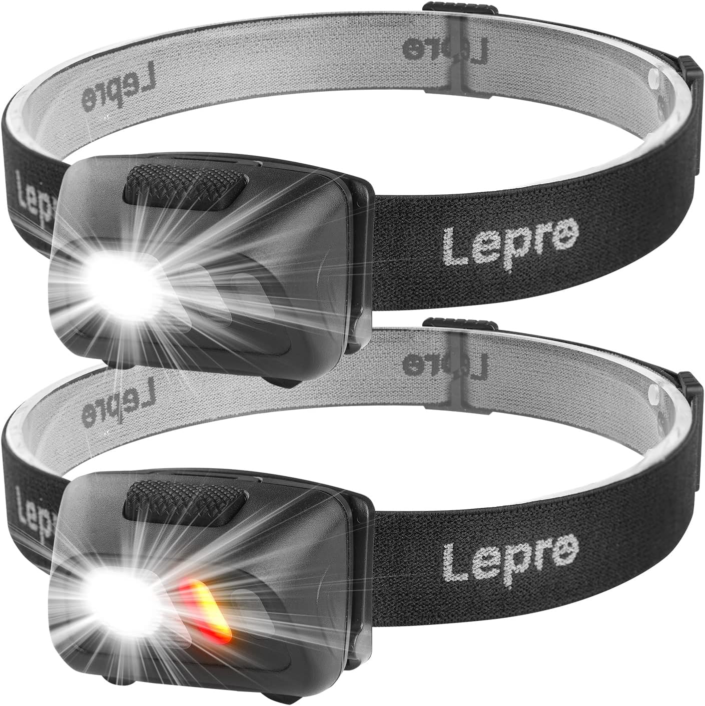 Lepro Head Torch Battery Powered, Lightweight LED Headlamp with 6 Lighting Modes...