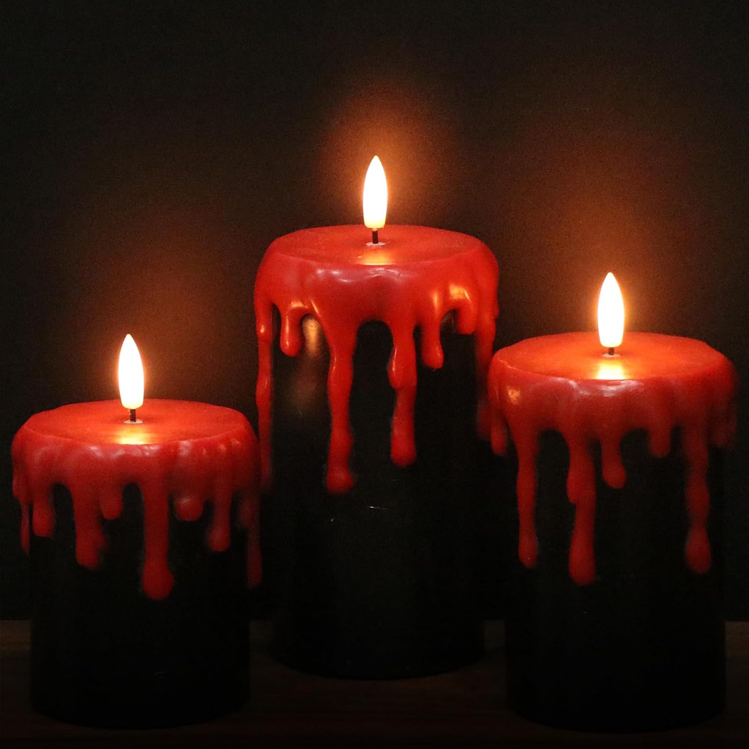 Eldnacele Halloween LED Pillar Candles, Special Flickering Candles with 6H Timer...