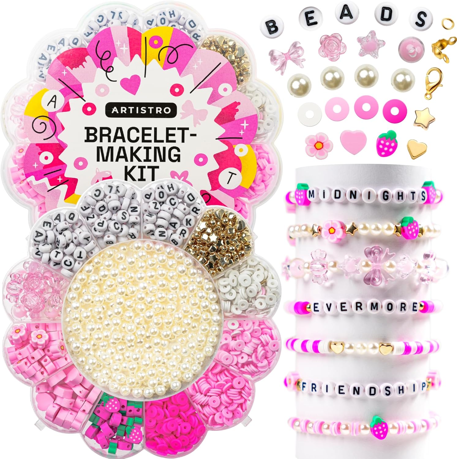 ARTISTRO Bracelet Making Kit - Friendship Bracelet Kit for Jewelry Making with P...