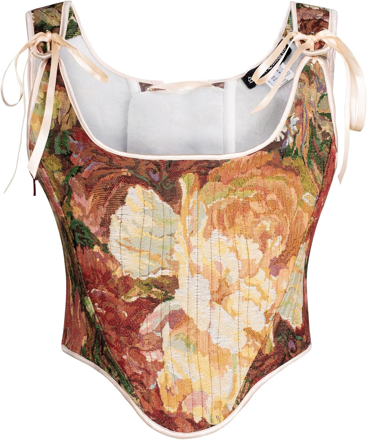 Scarlet Darkness Corset Tops for Women Renaissance Floral Overbust Boned Bustier...