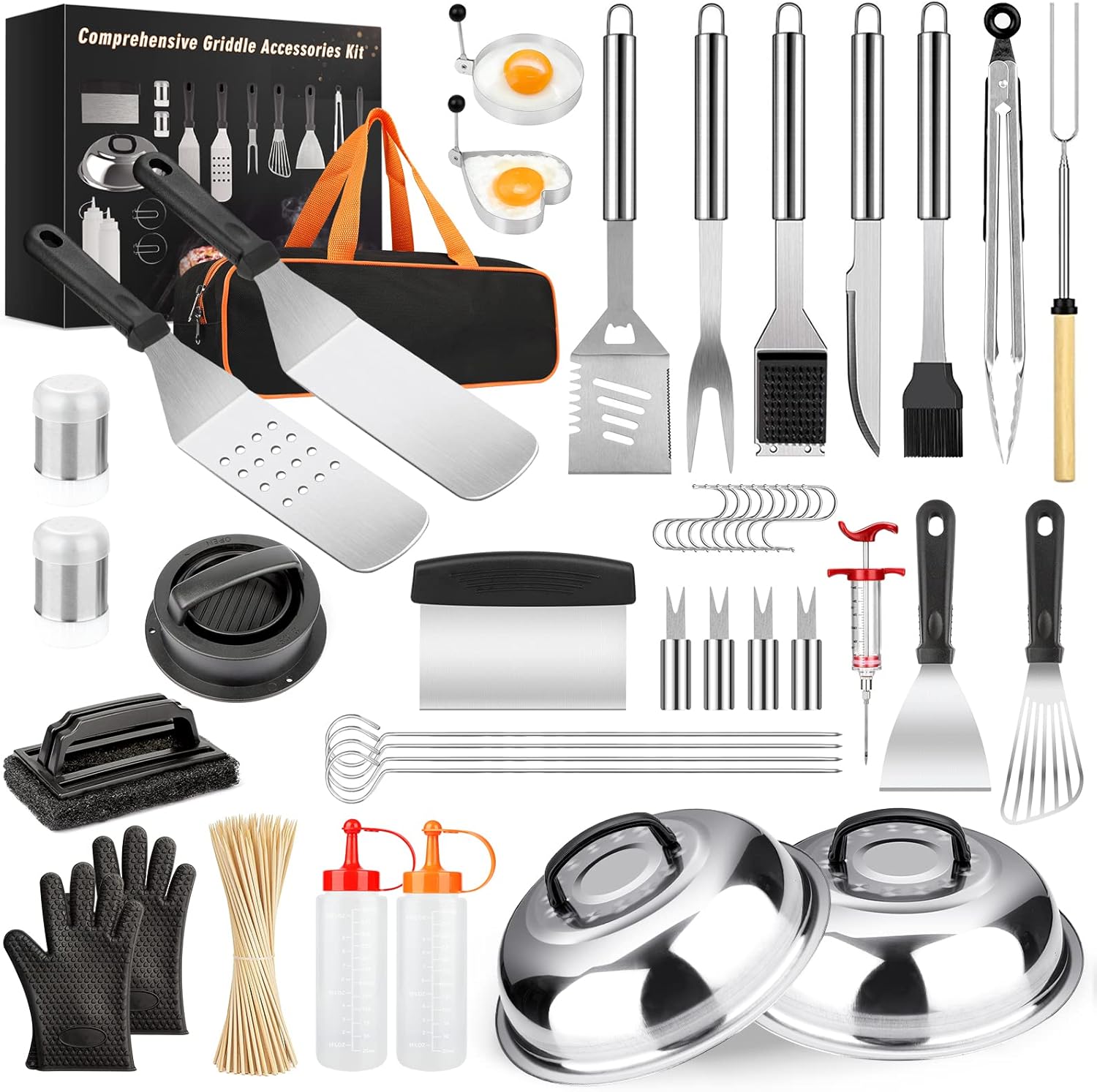Griddle Accessories Kit, 144 Pcs Griddle Grill Tools Set for Blackstone and Camp...
