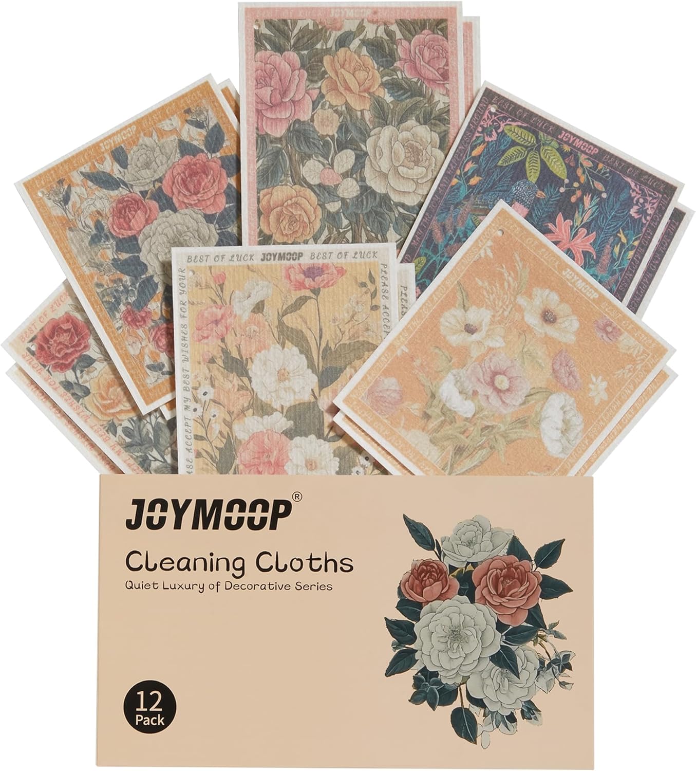 JOYMOOP Decorate Cleaning Cloth (Quiet Luxury of Decorative Series), Reusable Ab...