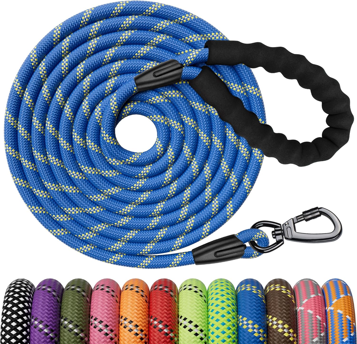 Kdsvakd Rope Dog Lead, Strong Dog Lead With Swivel Lockable Hook And Soft Padded...