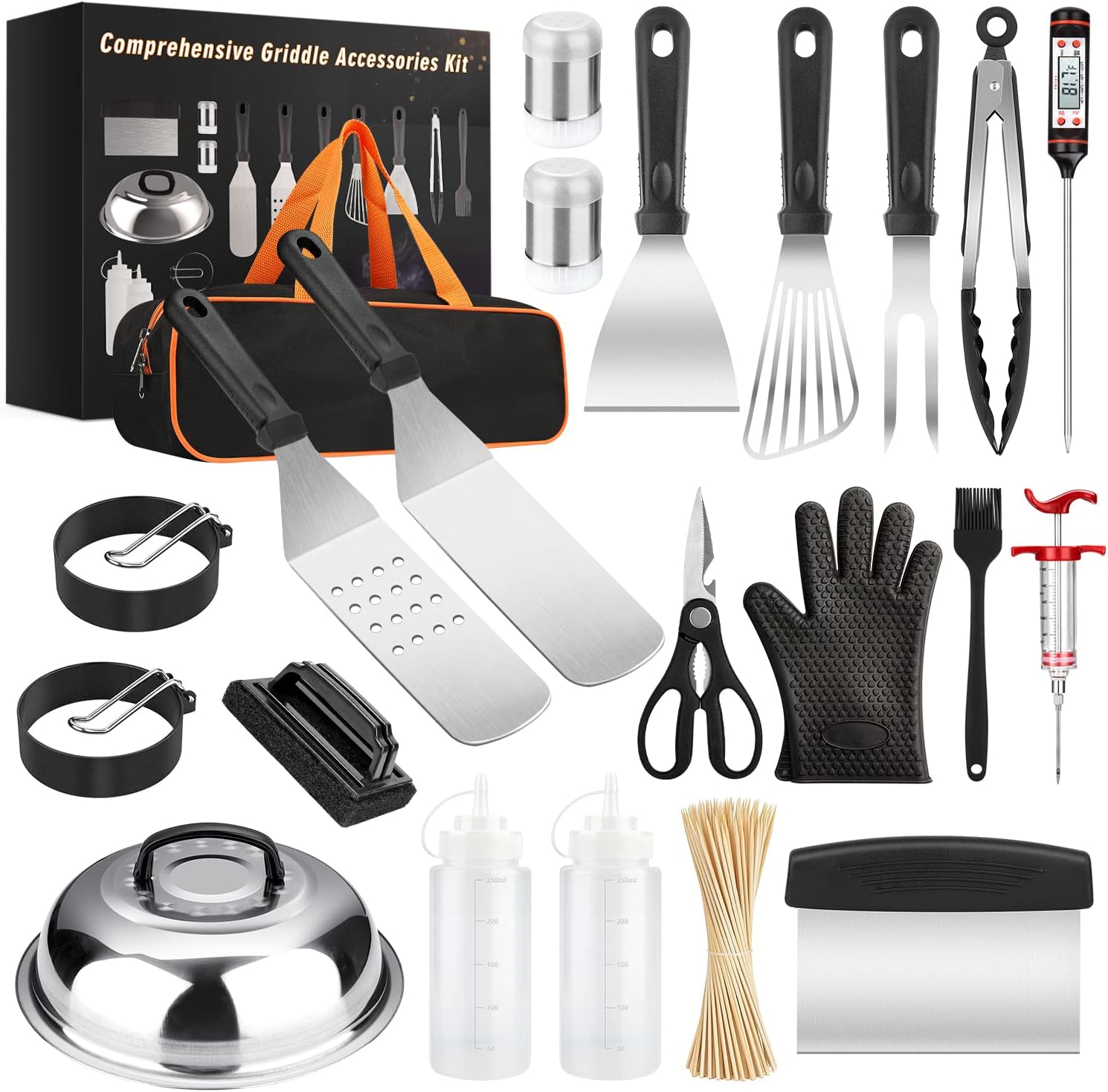 Griddle Accessories Kit, 121 Pcs Griddle Grill Tools Set for Blackstone and Camp...