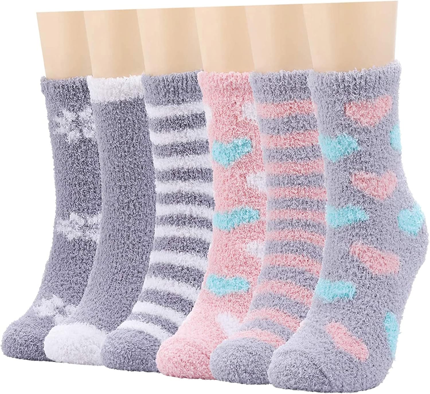 Blu Ninfee Thermal Fluffy Socks for Womens, Ladies Bed Cosy Christmas Fuzzy Sock...