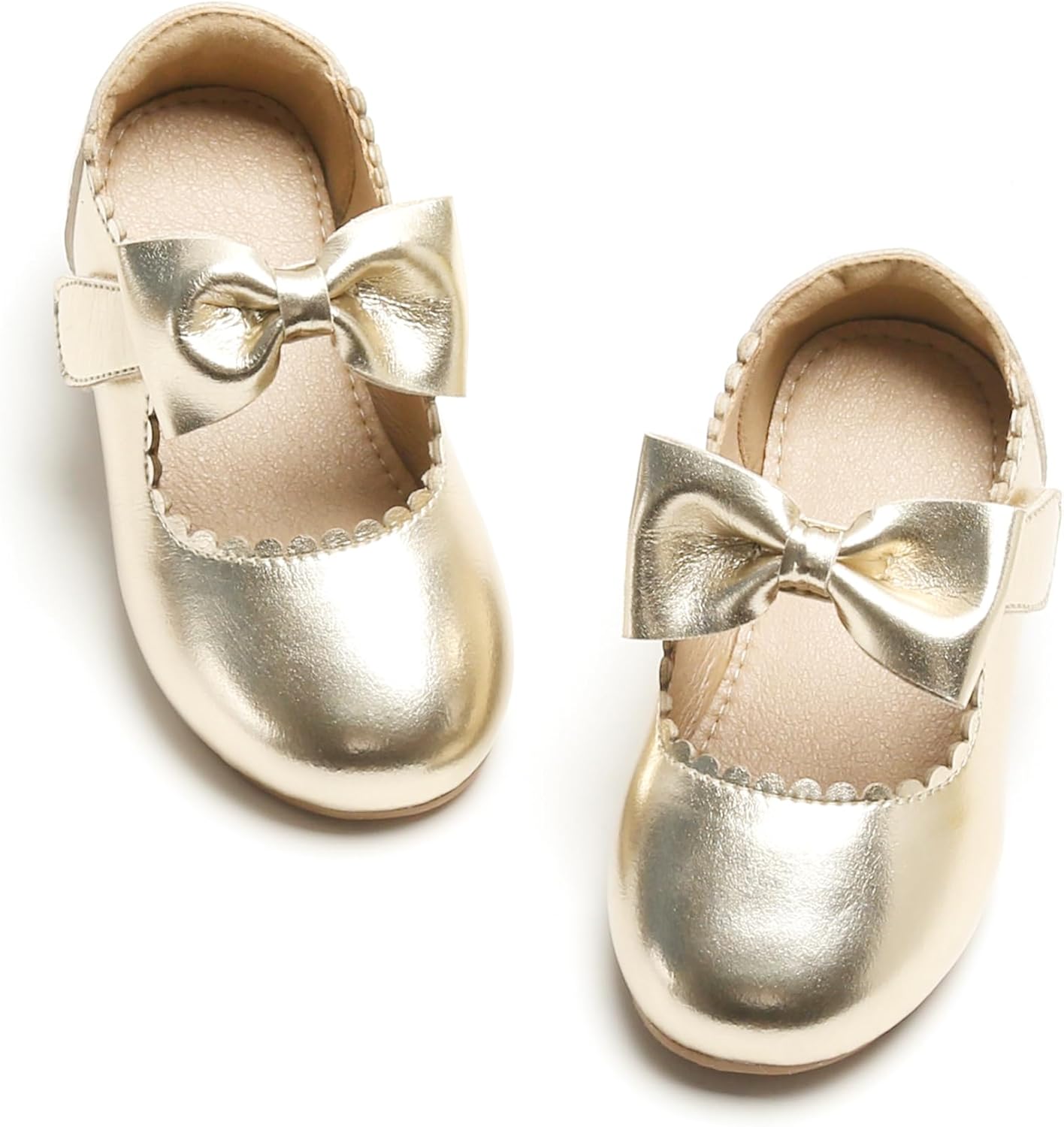 Otter MOMO Toddler/Little Girls Flower Girl Shoes Ballerina Flats Shoes Slip-on...