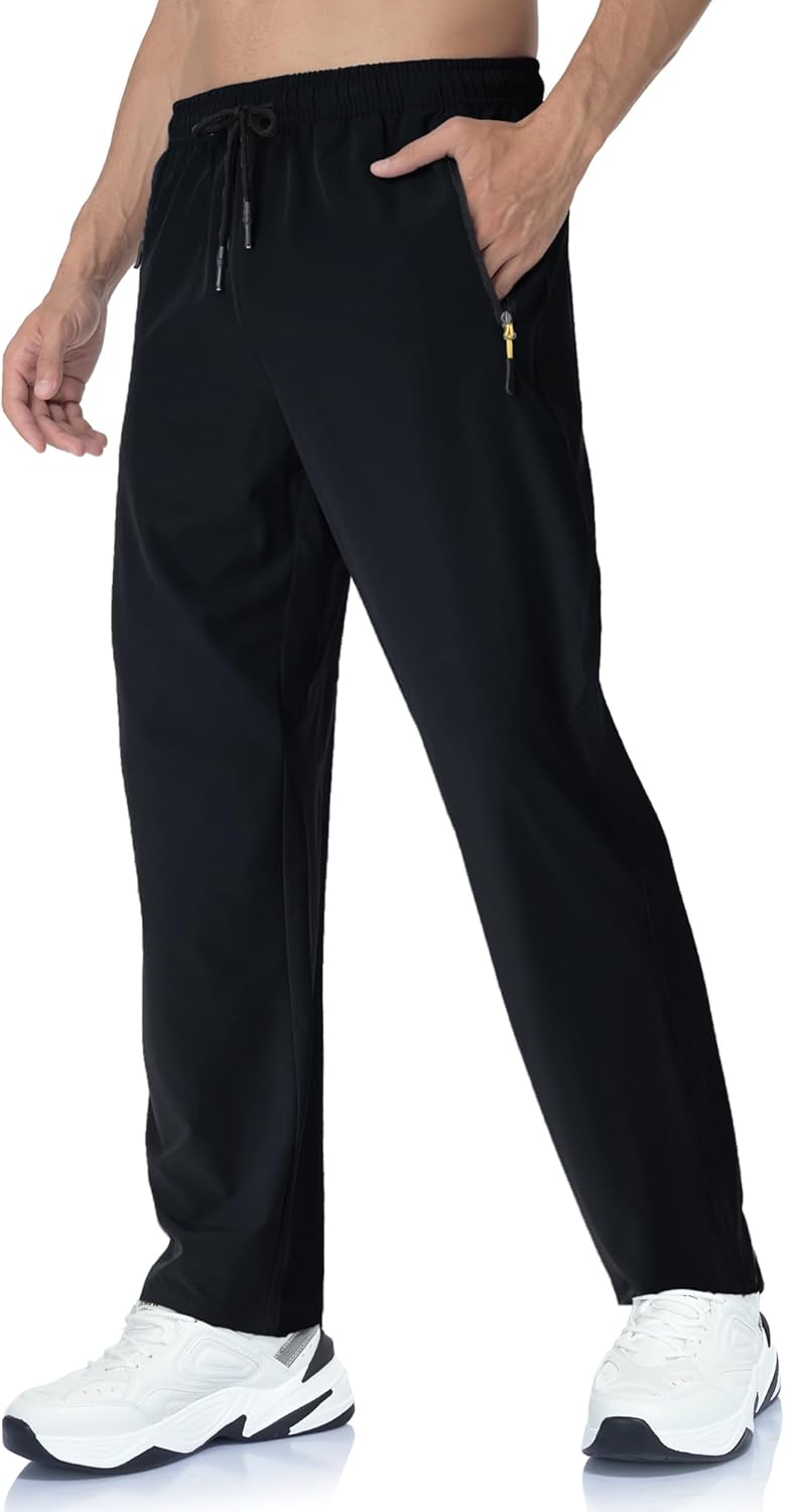 Rapoo Mens Lightweight Hiking Pants Quick Dry Stretch Joggers for Running Workou...