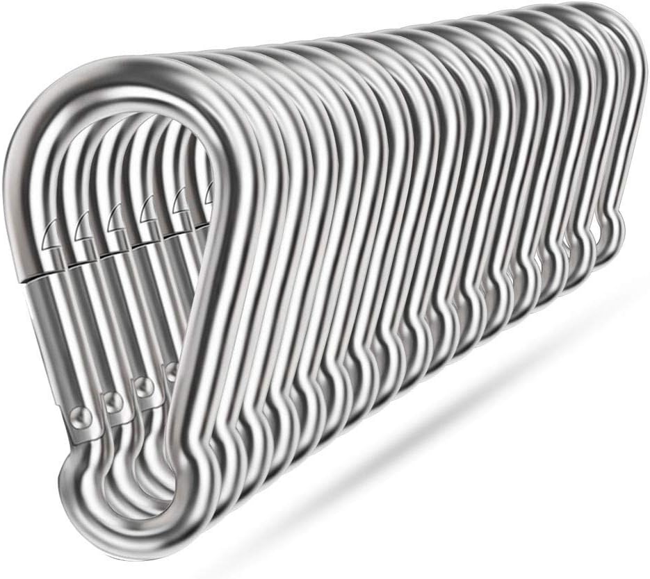 Spring Snap Hooks, 304 Stainless Steel Metal Clip Heavy Duty Rope Connector Smal...