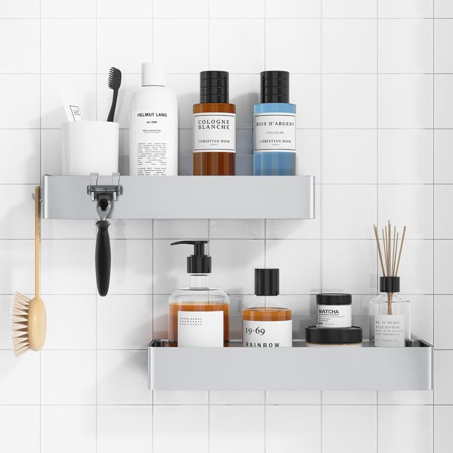 Kitsure X-Large Shower Caddy, Special Adhesive Shower Organizer, Innovative Dril...