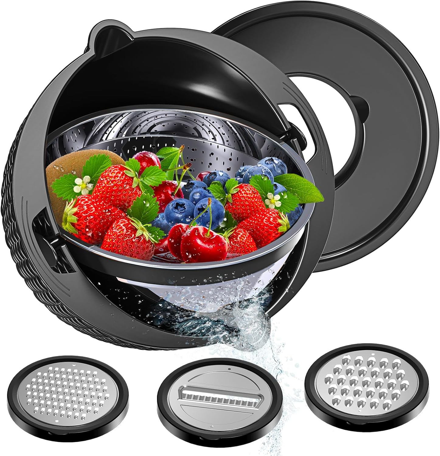 4-1 Colander with Bowl Set, Special Colander for Kitchen, Innovative Strainers a...
