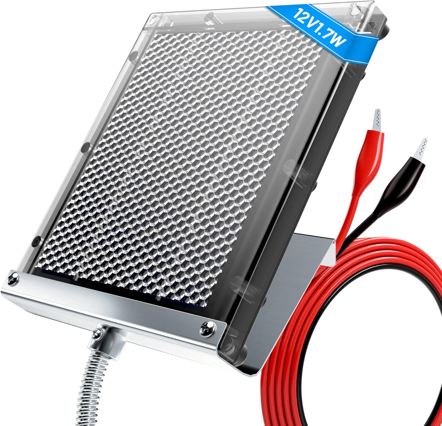 POWOXI 12V 1.7W Solar Panel for Deer Feeder Waterproof Solar Battery Charger wit...