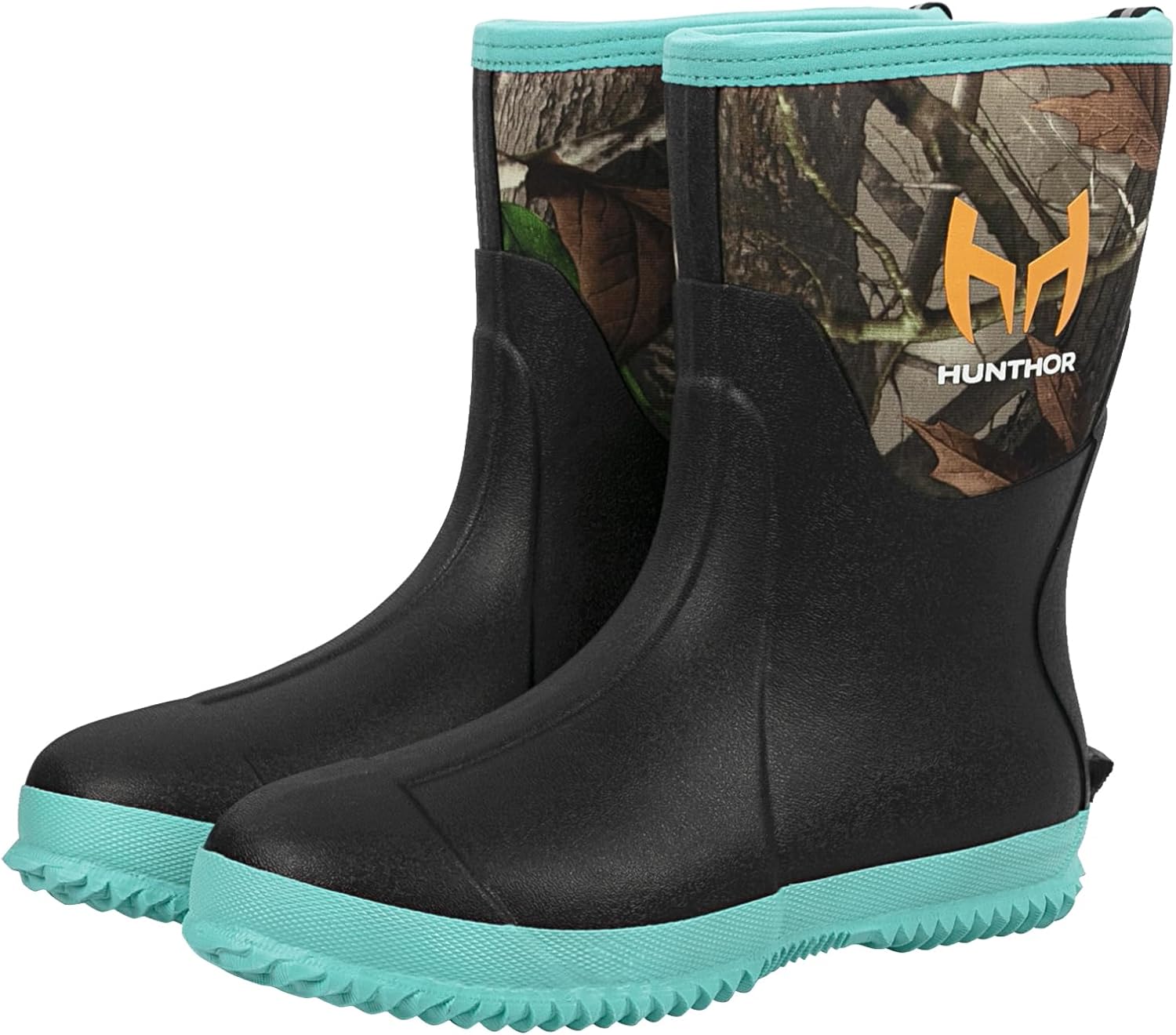 Rubber Boots for Women, Waterproof Rain Boots with Steel Shank, 5mm Neoprene Ins...