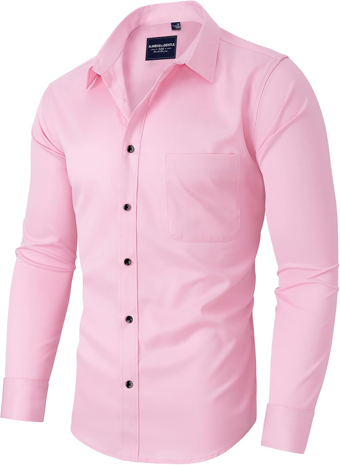 Alimens Stylish Casual Button Down Shirts for Men, Unique Long Sleeve Flannel Sh...