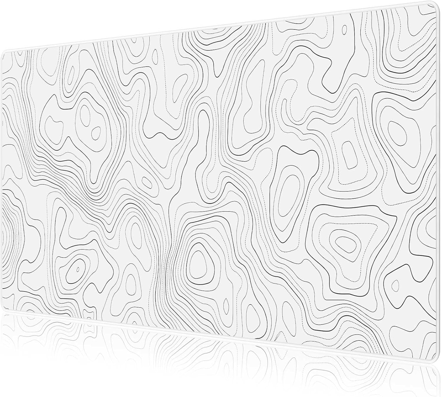 High-Quality JIALONG White Topographic Large Gaming Mouse Pad, Special XXL Mouse...