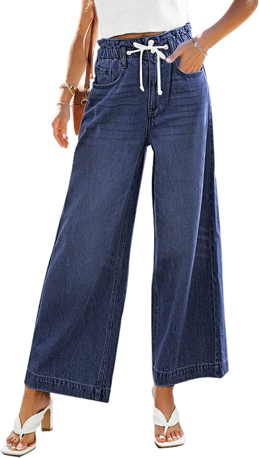 GRAPENT Wide Leg Jeans, Special Stretch Pants for Women, Innovative High Waisted...
